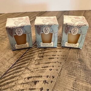 Greenleaf Ginger Tea‎ Scented Votive Candles Decor Lot of 3